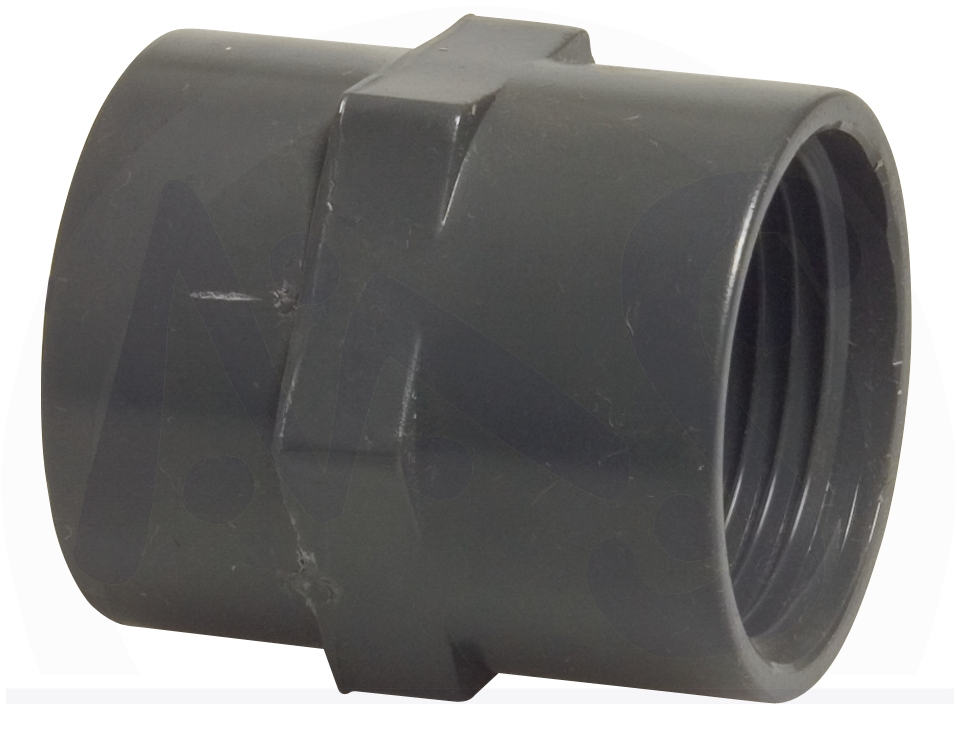 PVC-Klebemuffe 50 mm innengewinde 1 1/2 Zoll