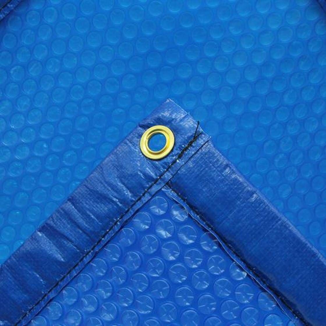 Solarfolie blau mit Randverstärkung Oval 400 µm