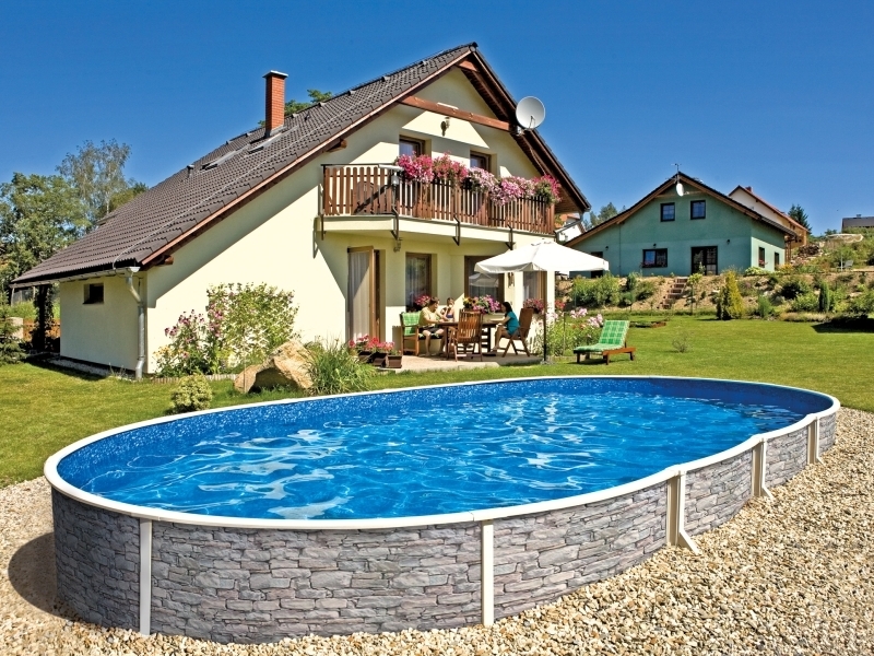 Ovalpool Steinoptik 5,50 x 3,70 x 1,20 m