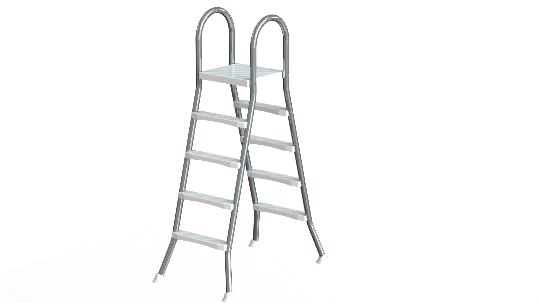 Hochbeckenleiter V2A /4 Stufen bis 140 cm