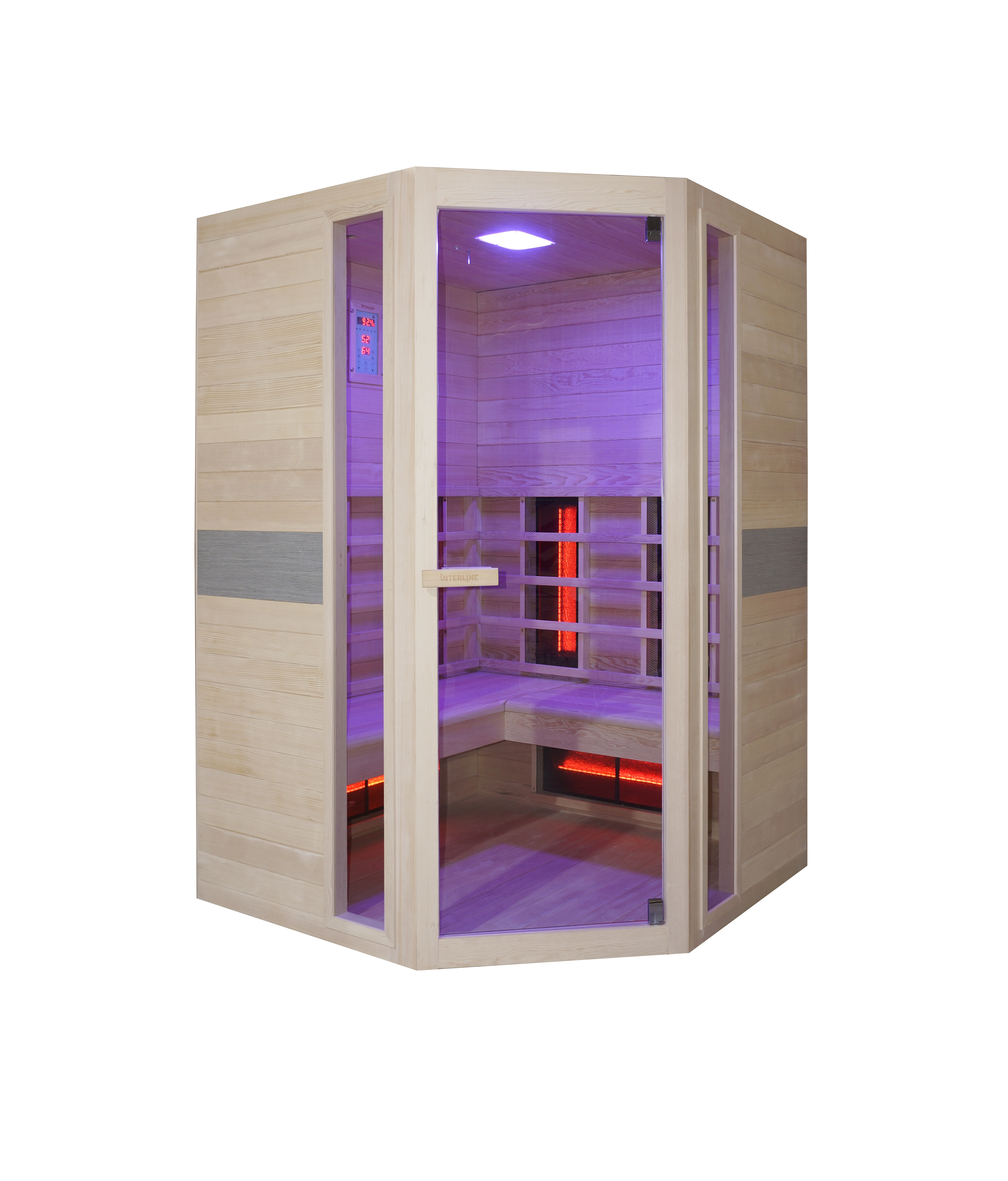 Infratotkabine Eck-Modell JADE 2 Personen Infrarotwärmekabine