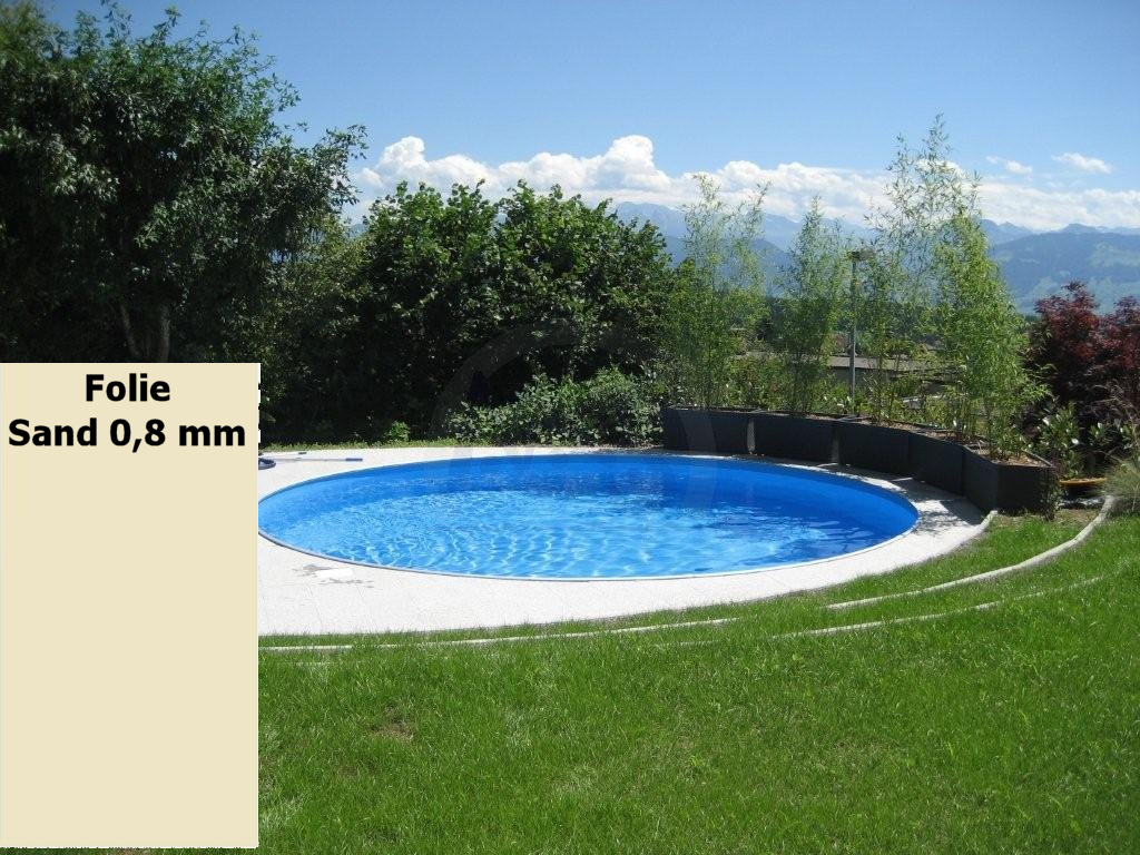 Rundbecken Marlos 5,00 m 1,50 h mit Innenhülle Sand 0,8 mm