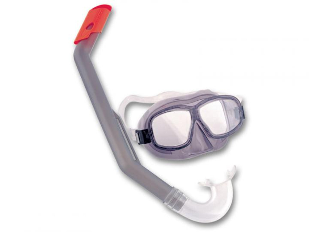 Tauchmaske mit Schnorchel Junior 7-14 Jahre grau