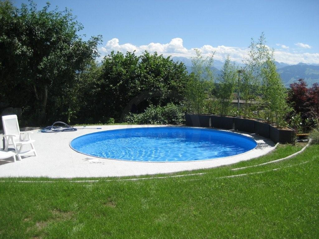 Rundbecken Marlos Ø 400 cm x 120 cm Folie Blau 0,5 mm